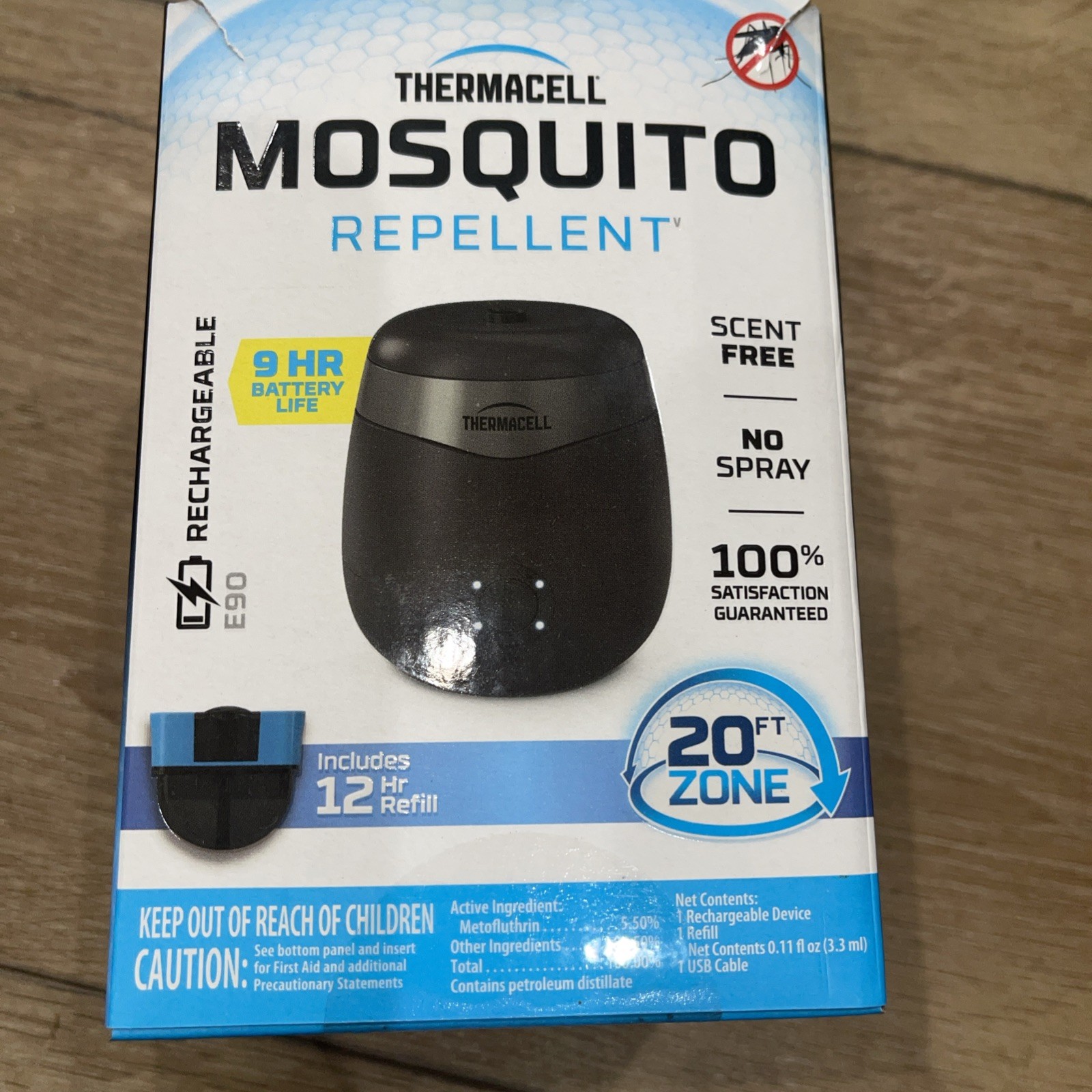 Thermacell E55L Rechargeable Mosquito Repeller – Black