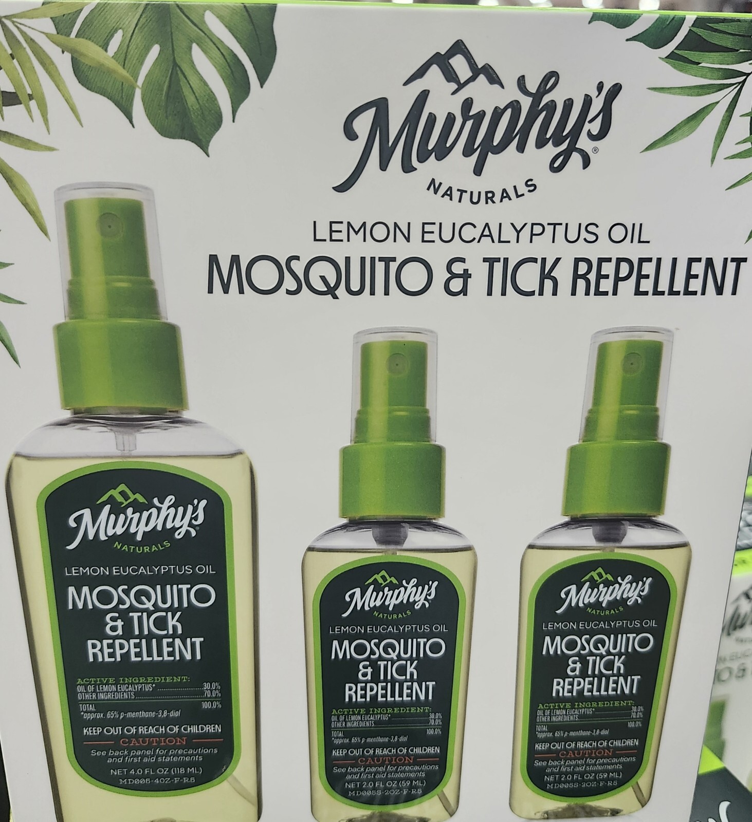 Murphy’s Naturals Insect Repellent Spray Lemon Eucalyptus Oil/3 pack Open Box