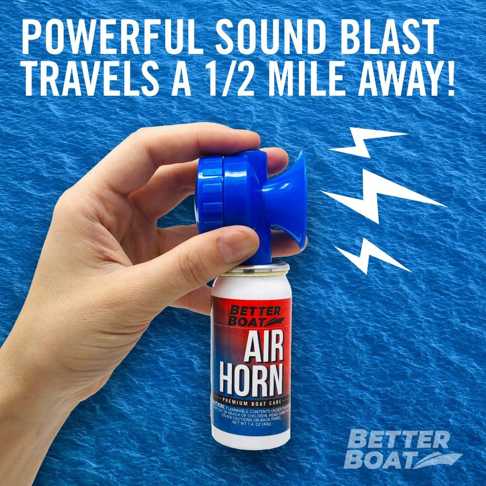 Marine Safety Air Horn, Very Loud Handheld Fog Horn, Mini Compressed Can 1.4Oz f