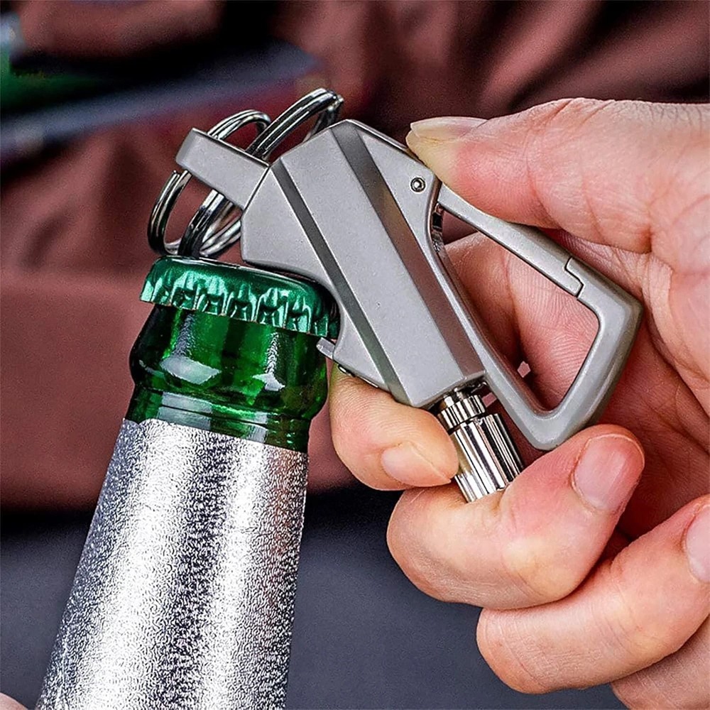 1-3Pack Permanent Match Infinity Lighter with Multitool Keychain Bottle Opener
