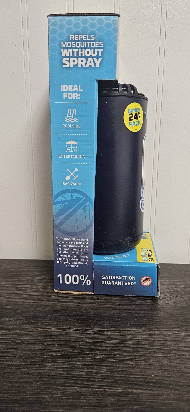 Thermacell Mosquito REPELLENT Patio Shield 15 ft ZONE NO SPRAY Refillable 12 hr.