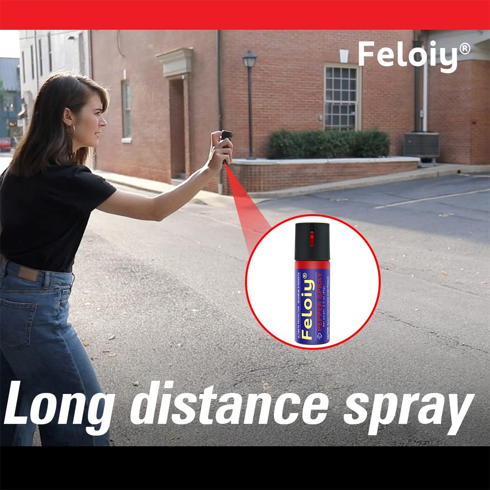 4 Pack Pepper Spray 1/2oz Self Defense Security Keychain Black, Quick And Easy