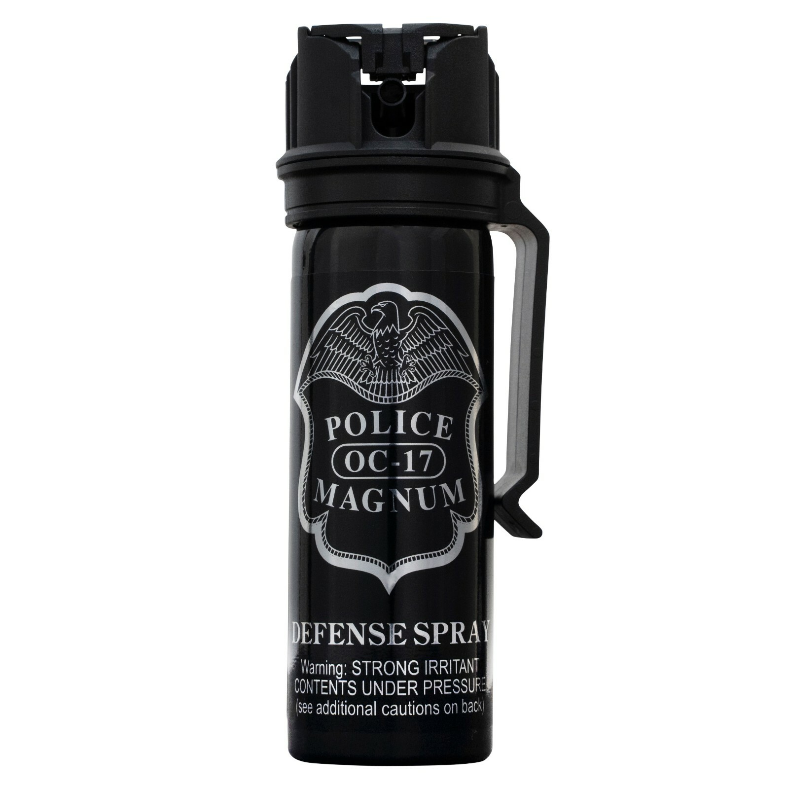 2 POLICE MAGNUM Pepper Spray 3oz Flip Top Fogger Belt Clip Self Defense Security