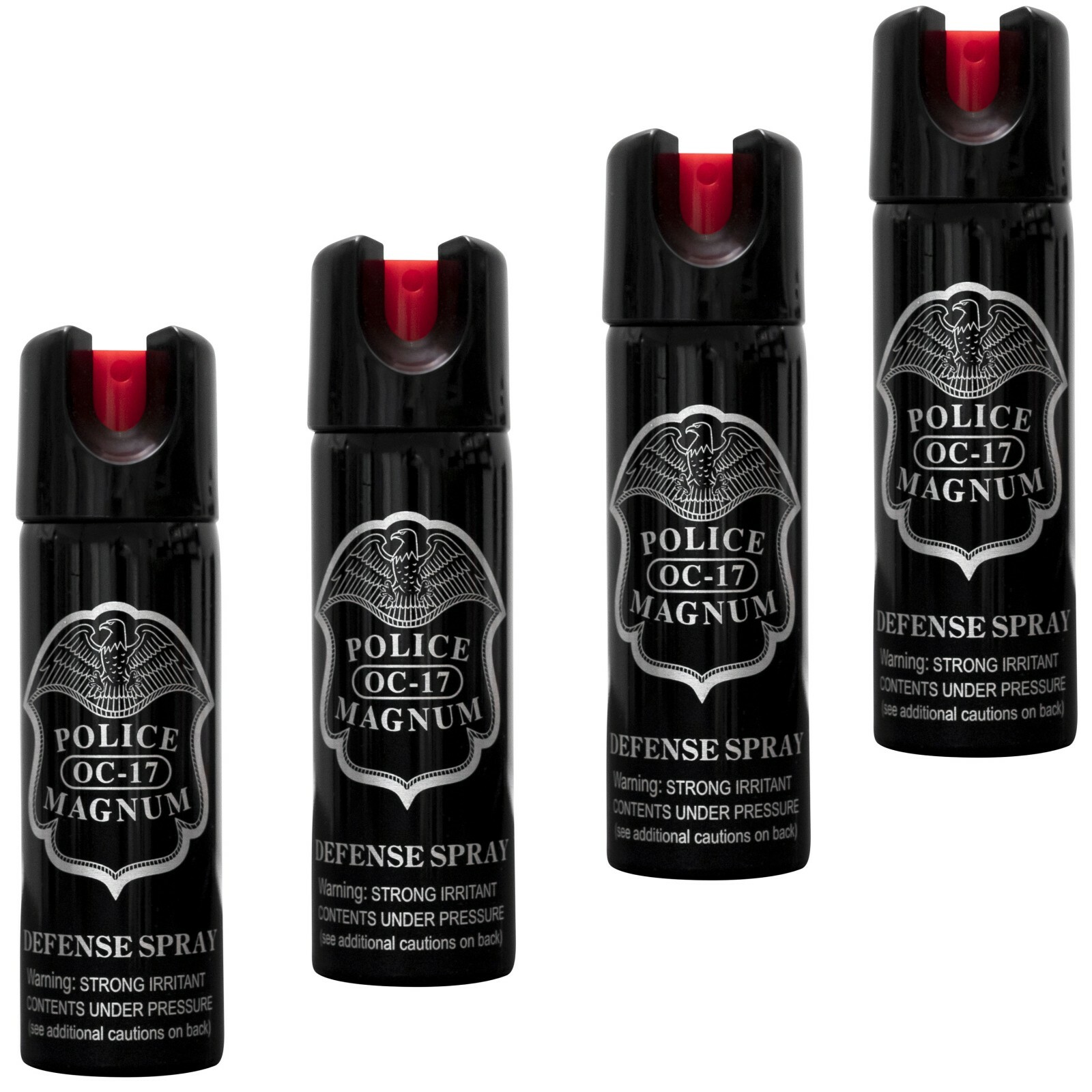4 Police Magnum pepper spray 3 ounce Twist Lock Safety Personal Defense Security