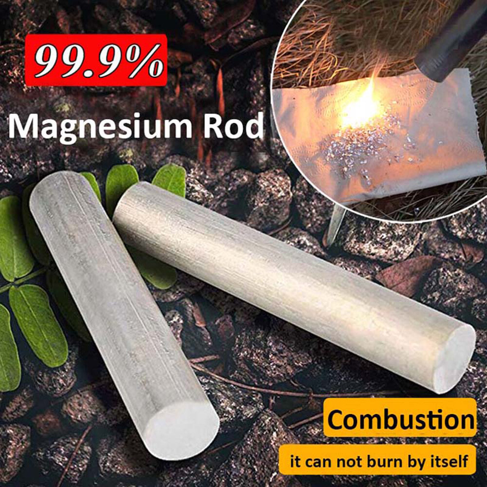 99.99％ 2Pc Mg Magnesium Metal Rod Bar 16mmx9cm For Light a Fire Outdoor Survival