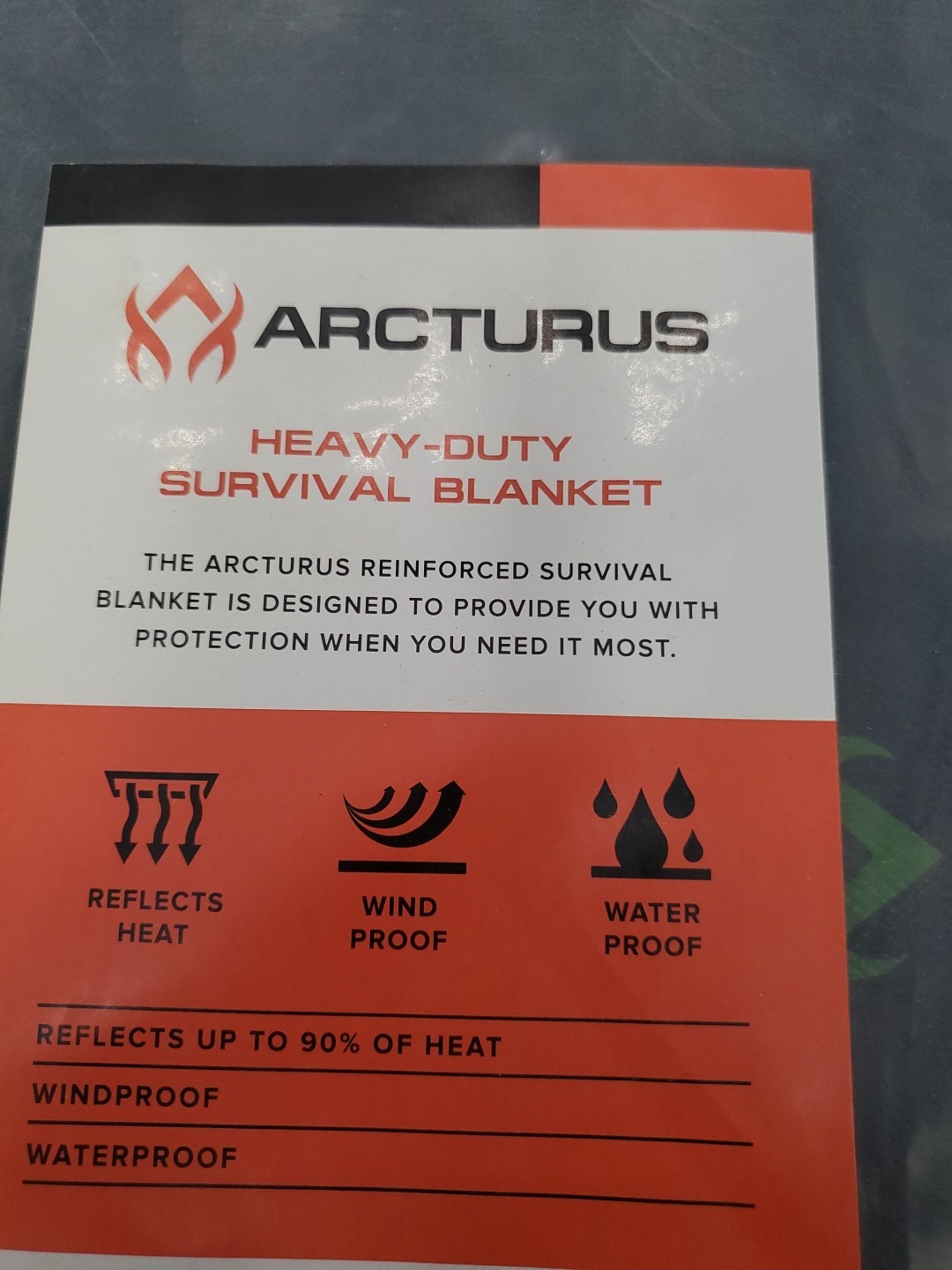 Insulated Heavy Duty Thermal Survival Blanket 5′ x 7′ Arcturus Waterproof Reflec