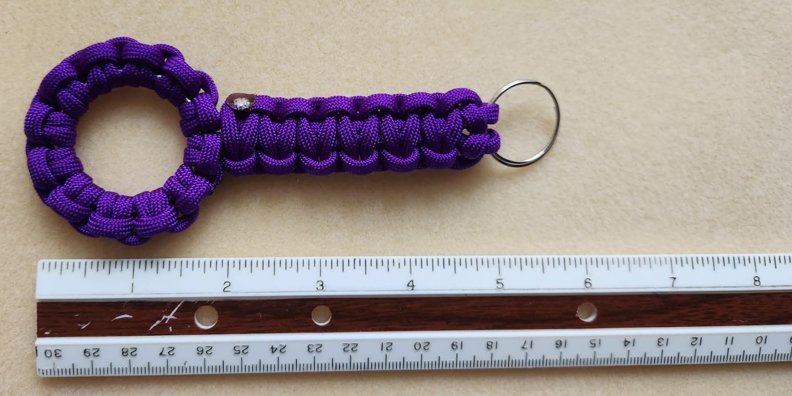Atwood 550 Paracord Keychain/Fob Handmade USA Cobra Knot Acid Purple
