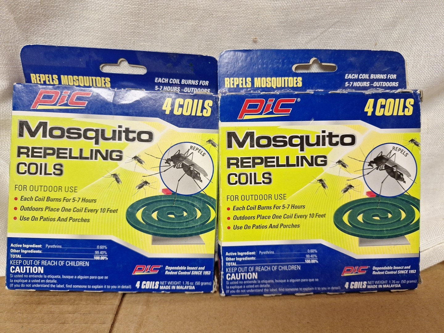 Pic Mosquito Repellent Coils – 2 Boxs of 4 Coils