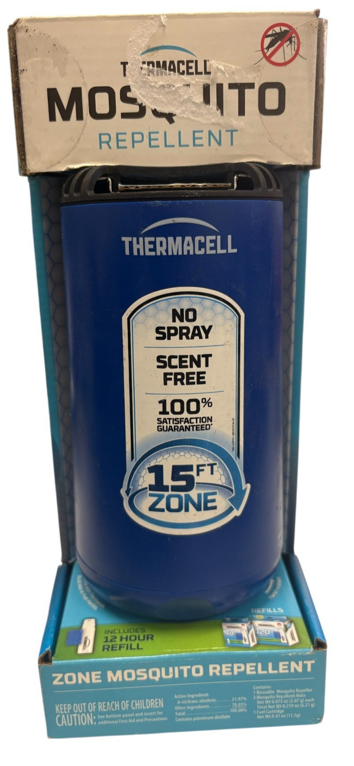 Thermacell Mosquito REPELLENT Patio Shield 15 ft ZONE NO SPRAY Refillable 12 hr.