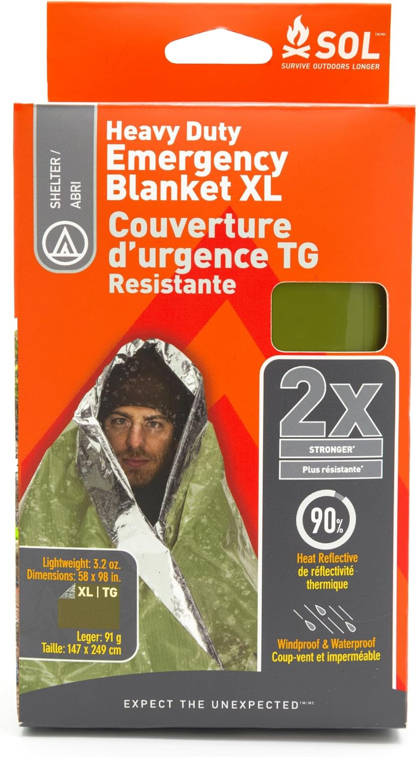 90% Heat Reflective Heavy-Duty Emergency Blanket – Thick, Rugged for Disaster Pr