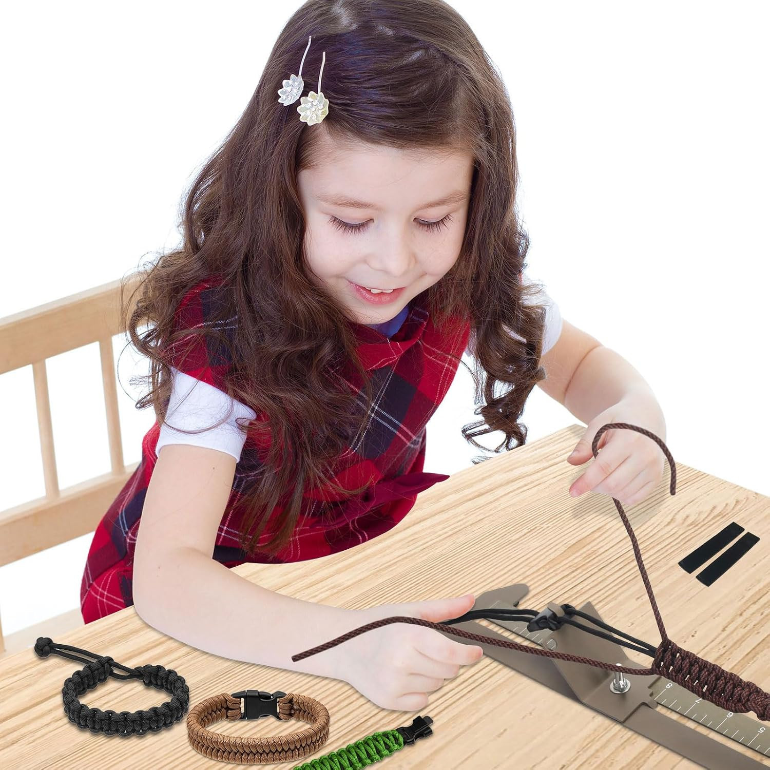 2 in 1 Paracord Bracelet Jig Paracord Jigs and Tools Adjustable Length DIY Cra