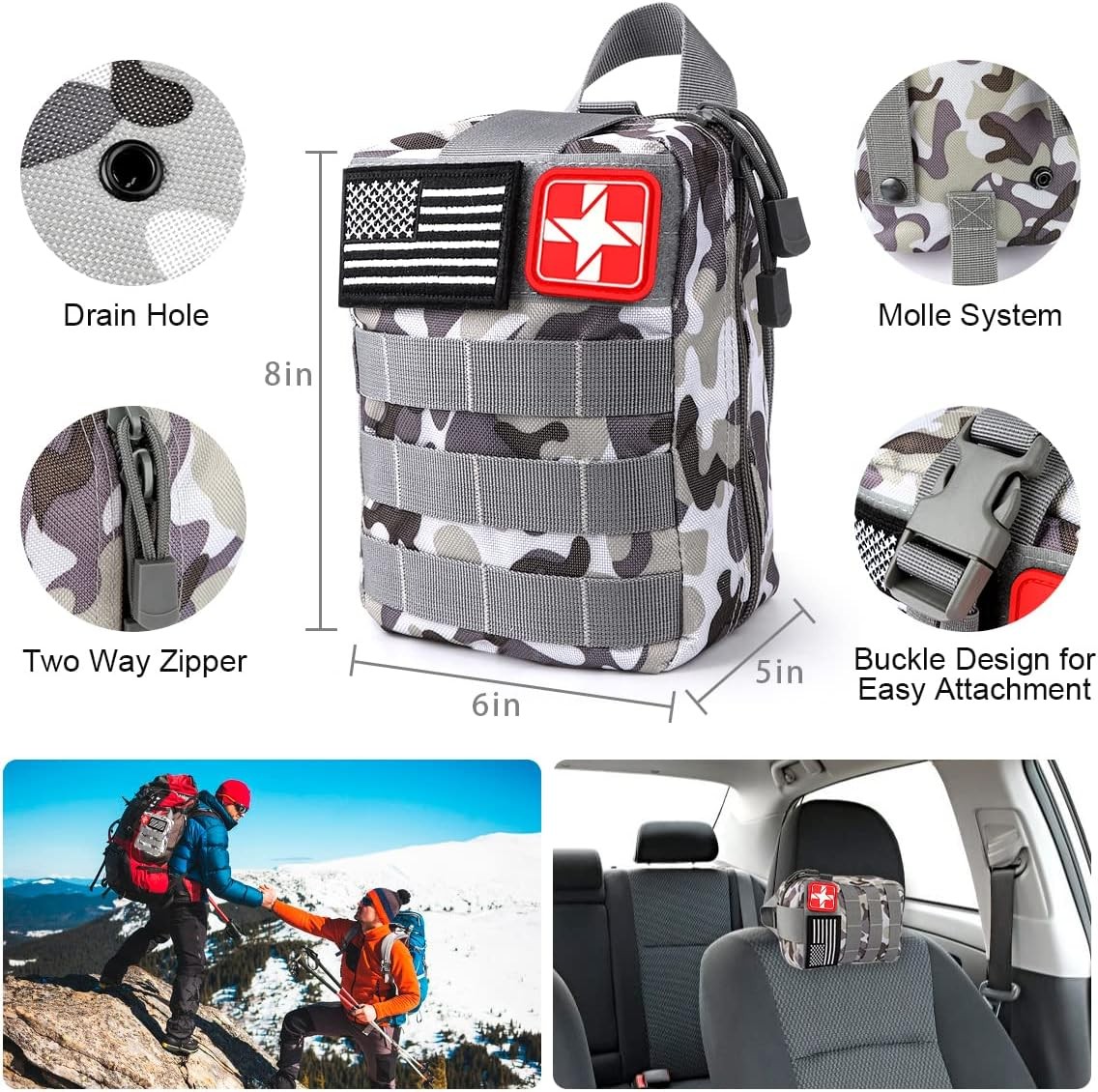 251Pcs Survival First Aid Kit Molle Bag Emergency Tent Outdoor Gear
