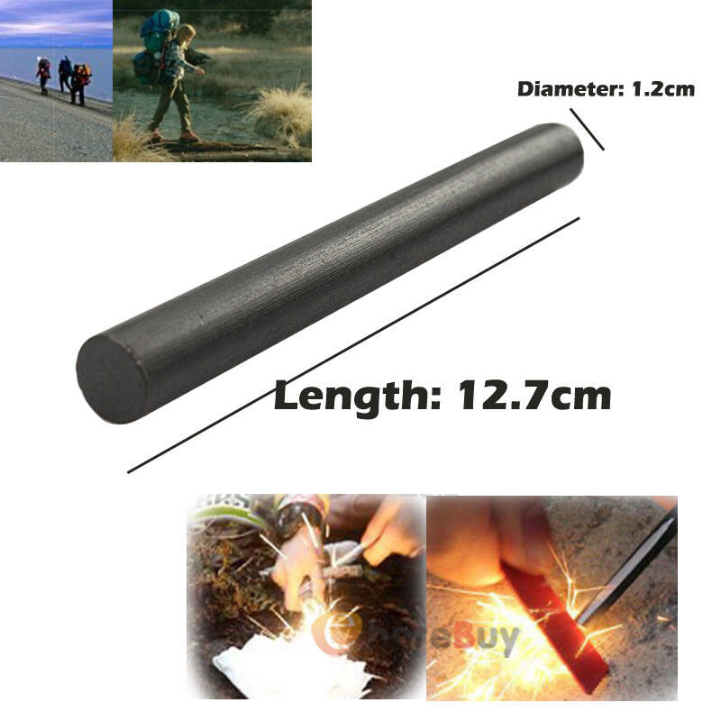 1-5PCS Huge 1/2″x5 inch EDC Ferro Rod / Fire Starter Ferrocerium Flint Survival