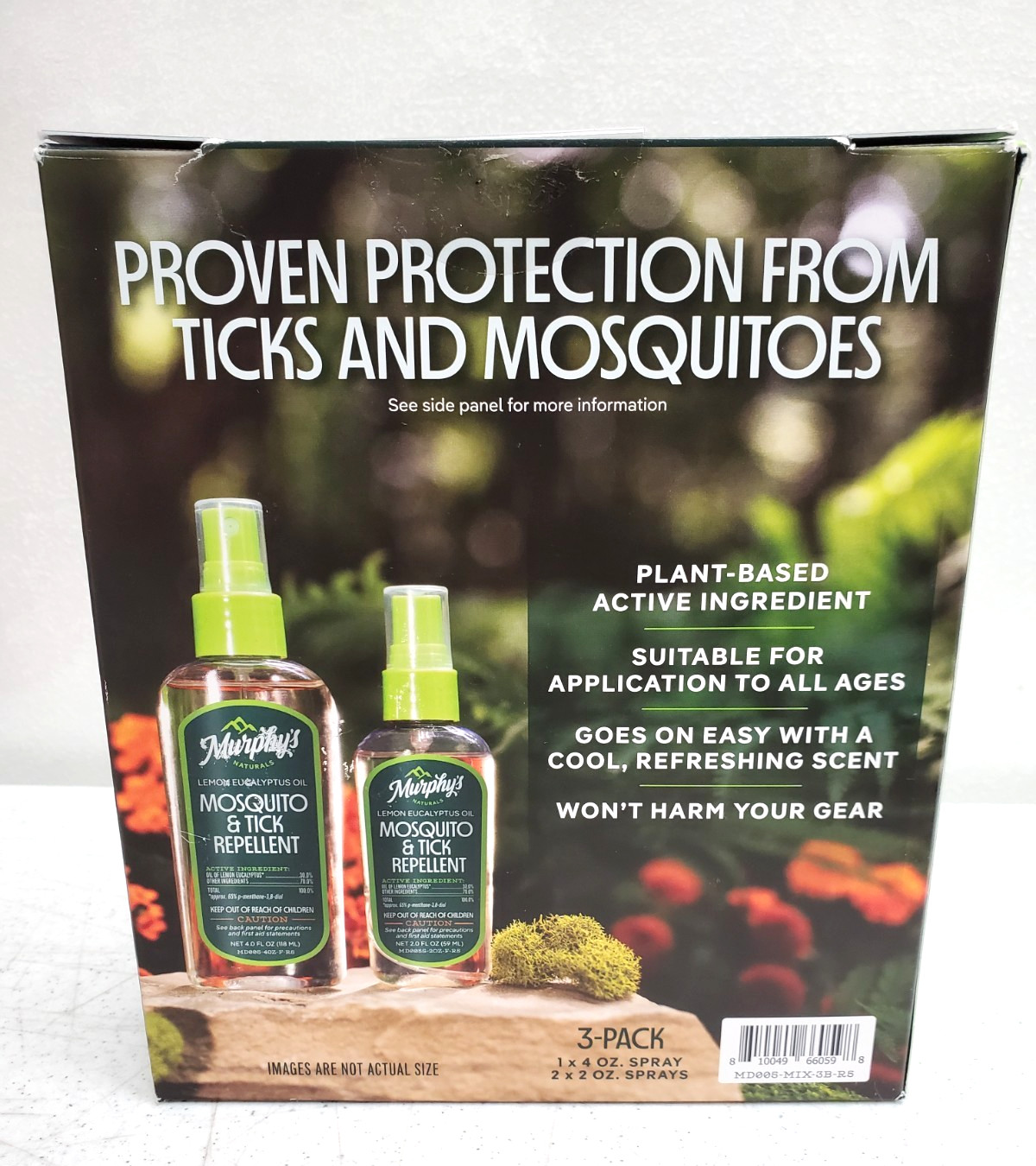 3 PACK Murphy’s Mosquito & Tick Repellent Sprays Naturals Lemon Eucalyptus Oil