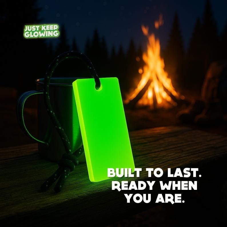 Glow in Dark Emergency Light Reusable Camping Survival Gear EDC