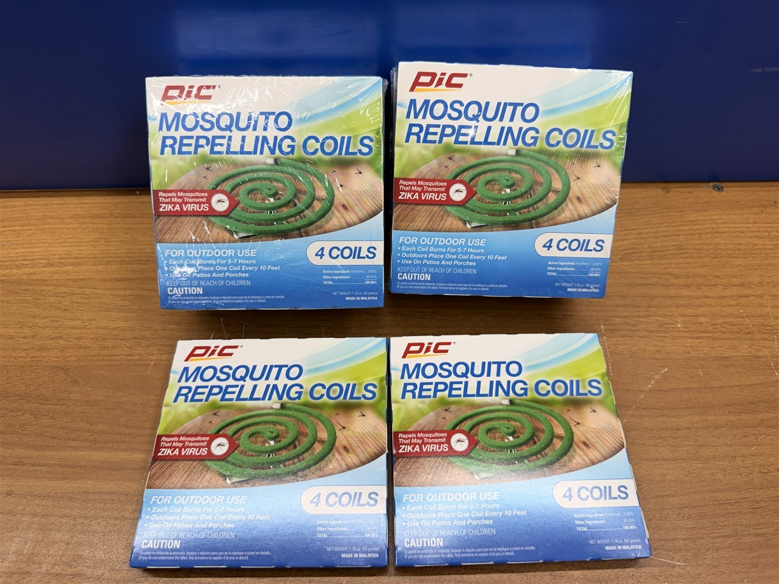 PIC MOSQUITO REPELLENT COILS (4-PACK) 10 BOXES WITH 4 COILS EACH TOTAL: 40 COILS