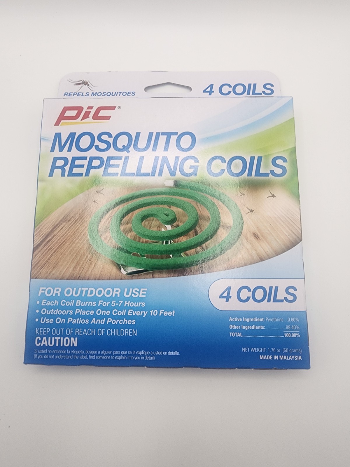 PIC Citronella Mosquito Repelling Coils 4 Count Box 3 Packs 12 Coils
