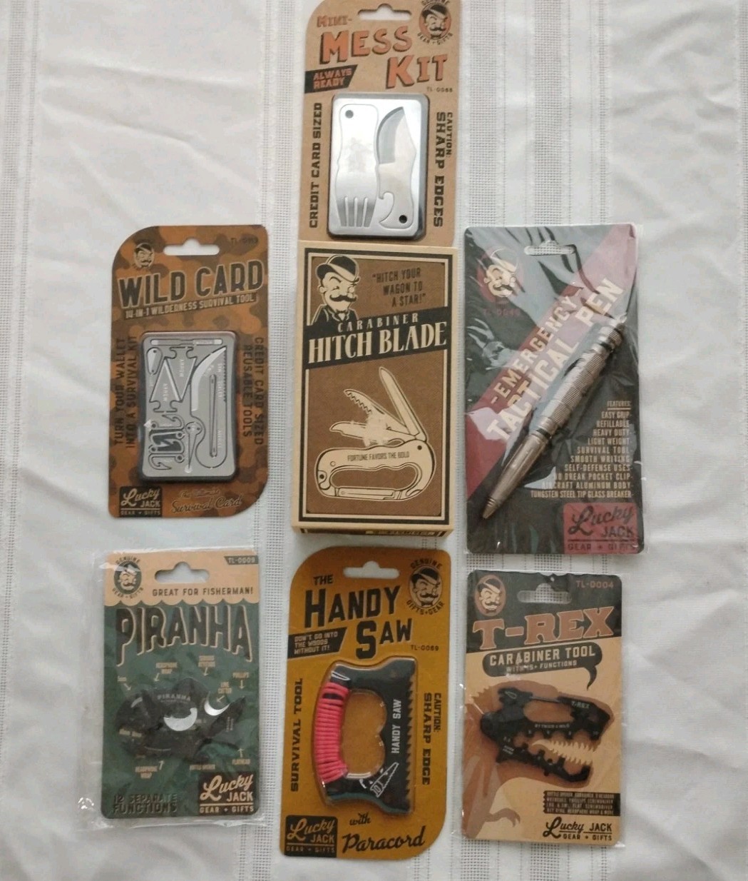 Survival , Camping, Hiking & Fishing Lot 7 Compact Tools /Trixie & Milo NEW!