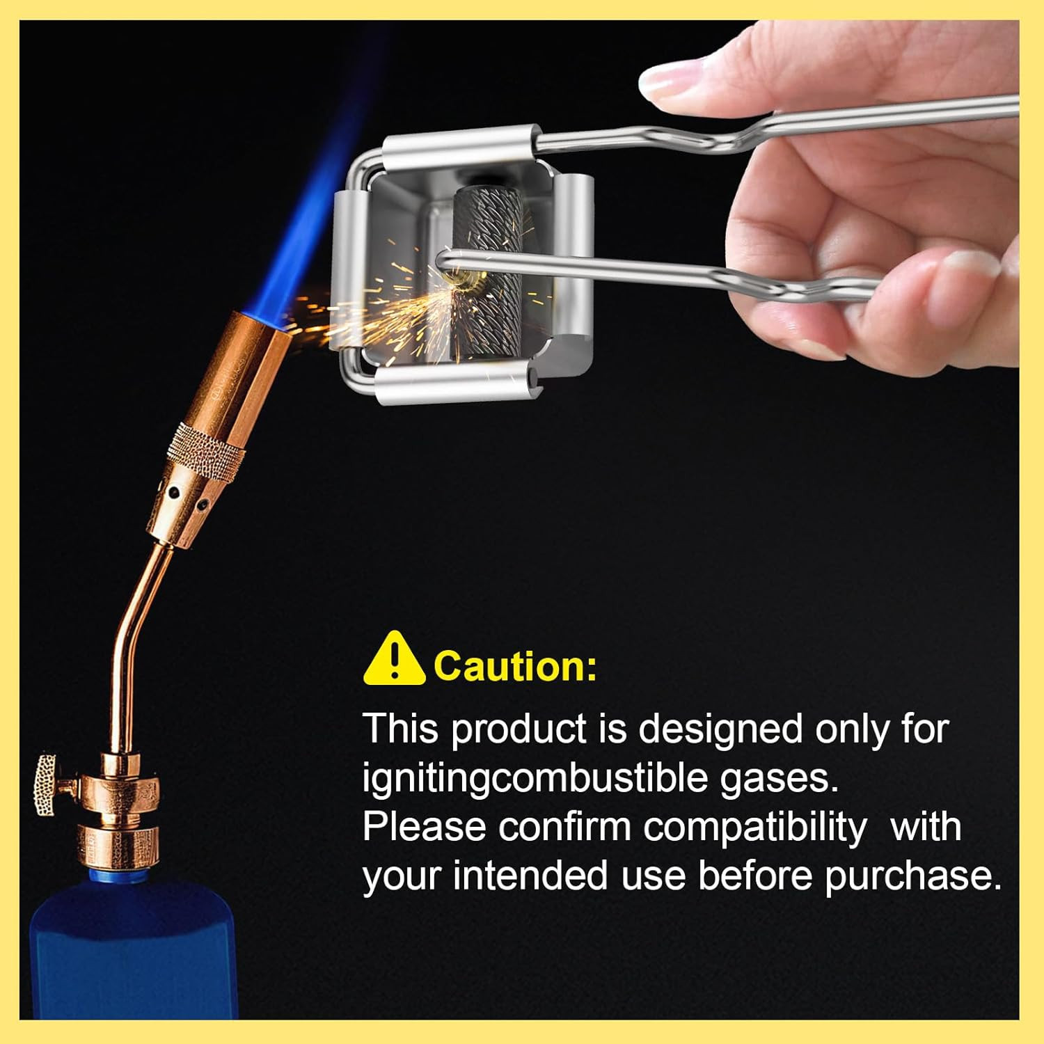 Single Flint Striker Spark Lighter, 2PCS Flint Torch Igniter with 20 Extra Flint