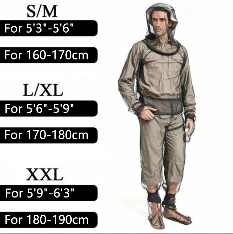 Outdoor Bug Wear Anti Mosquito Suit Jacket Mitts Pants Socks Net Yarn Mesh Cloth