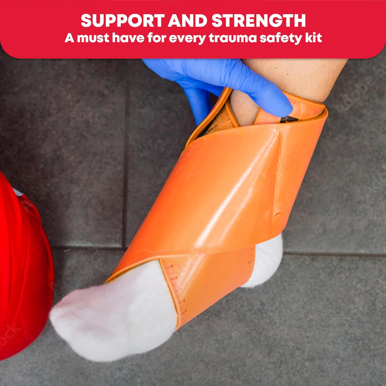 EVER READY FIRST AID UNIVERSAL ALUMINUM SPLINT WATERPROOF ORANGE 4 1/4 X 24″