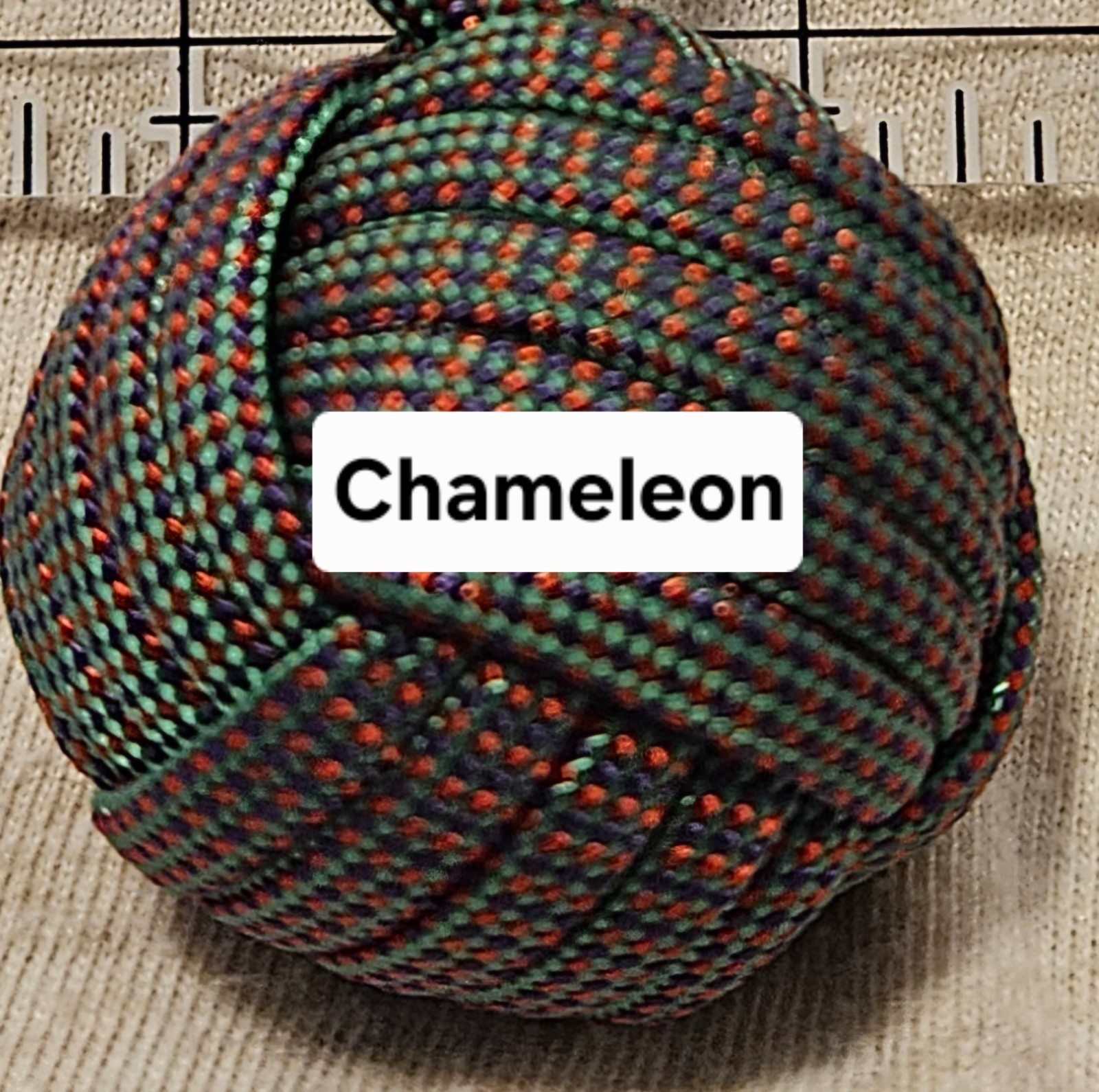 550 Paracord 1″ Pinball Decorative Monkeys Fist 5.5″ Color Changing Cord 2″ Clip