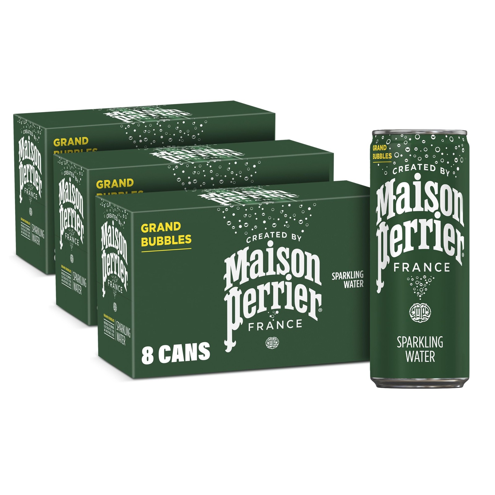 Maison Perrier Ultimate Sparkling Water, 11.15 Fl Oz Cans, 8 Count, 3 Pack