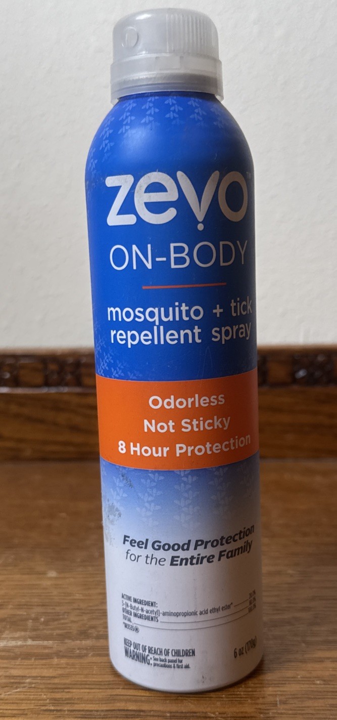 Zevo On Body Mosquito and Tick Repellent Bug Spray 6 oz Odorless Non-Sticky