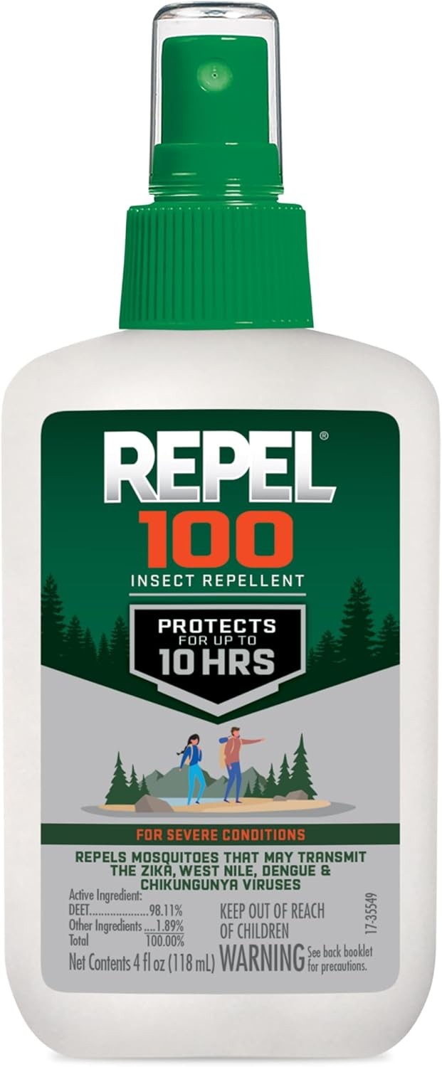 Repel 100 Insect Repellent, 4 Ounces, With DEET, 10-Hour Protection Long-Lasting