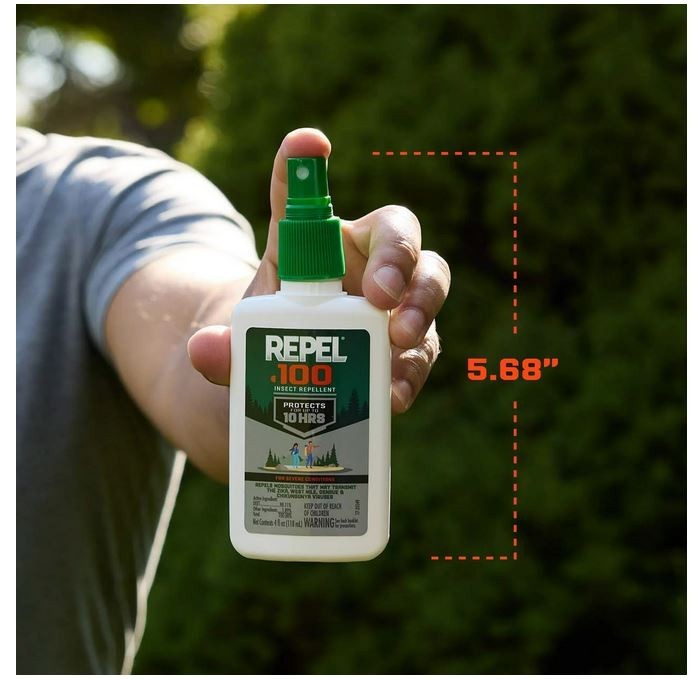 Repel 100 Insect Repellent, Pump Spray, 4-Fluid Ounces, 10-Hour Protection khry