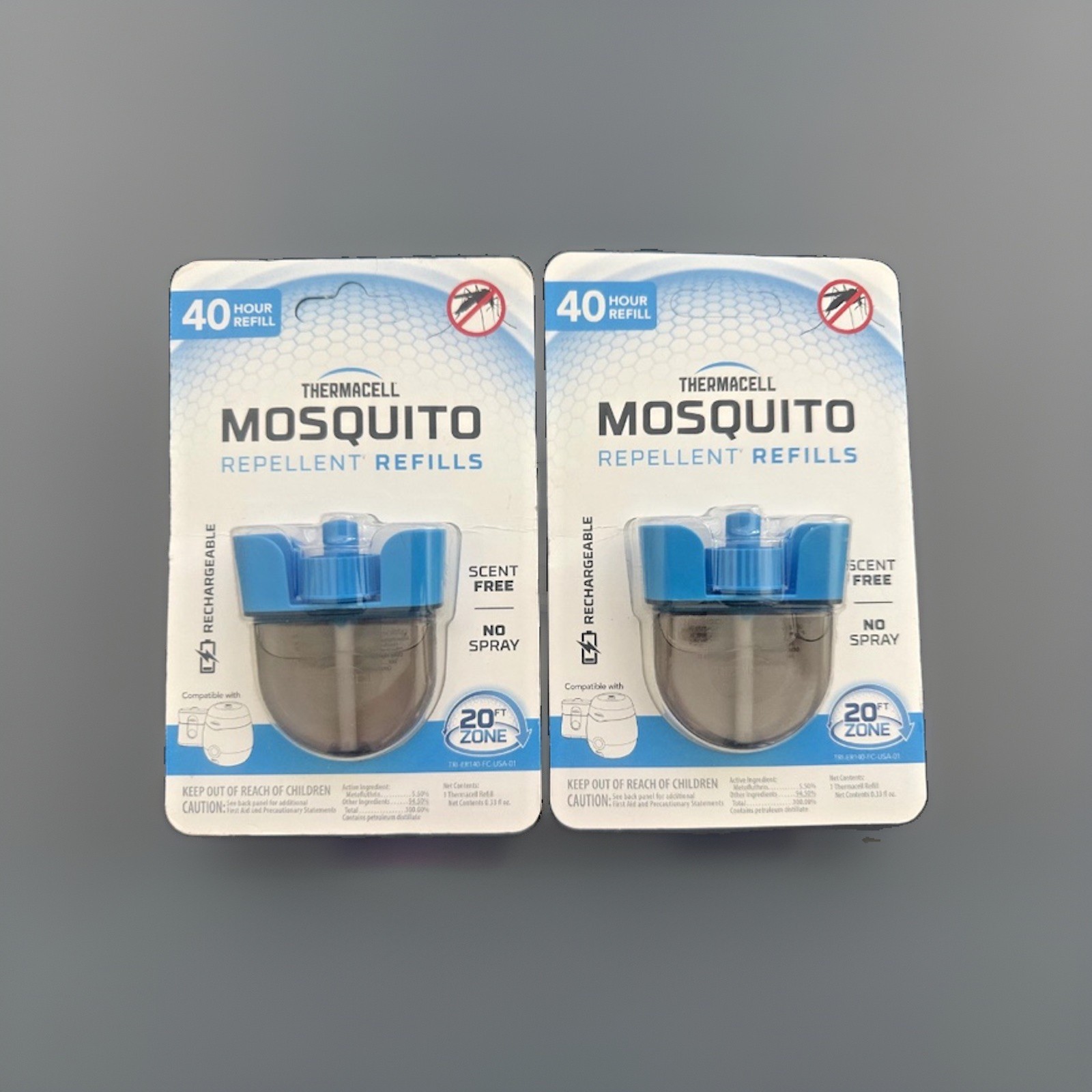 Thermacell Rechargeable Mosquito Repeller Refills – 40 Hour x 2 Pack