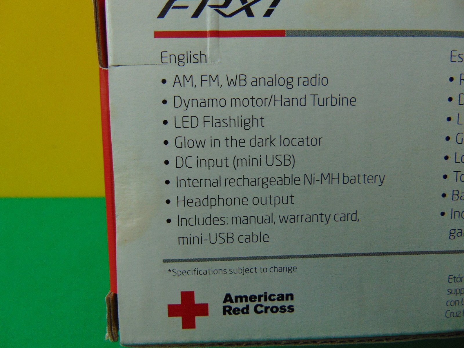 Eton FRXI Hand Turbine AM/FM/Weather Radio/Flash Light New in Box