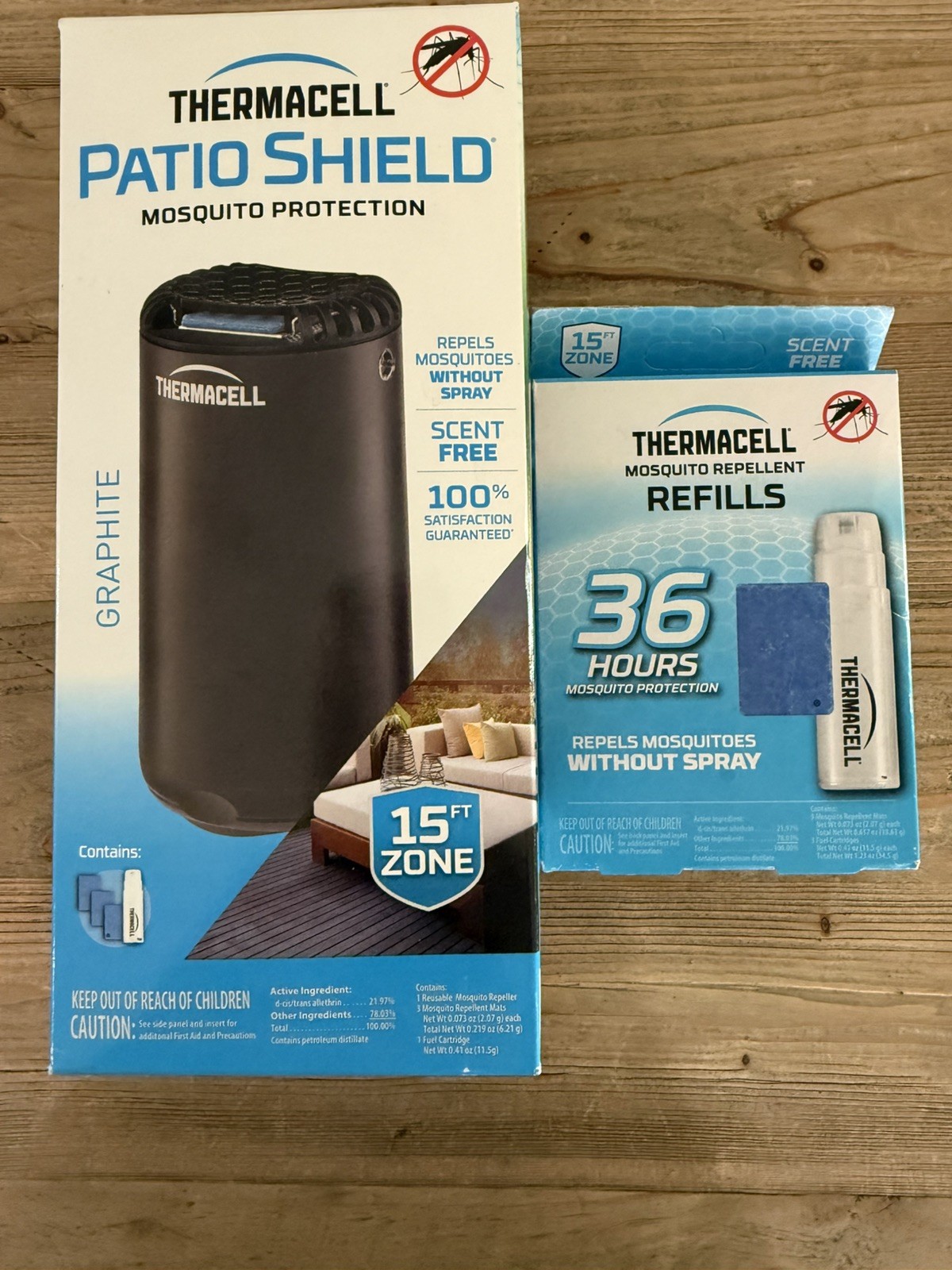 Thermacell Mosquito Repellent Patio Shield 15 Ft Zone, includes 3 refills