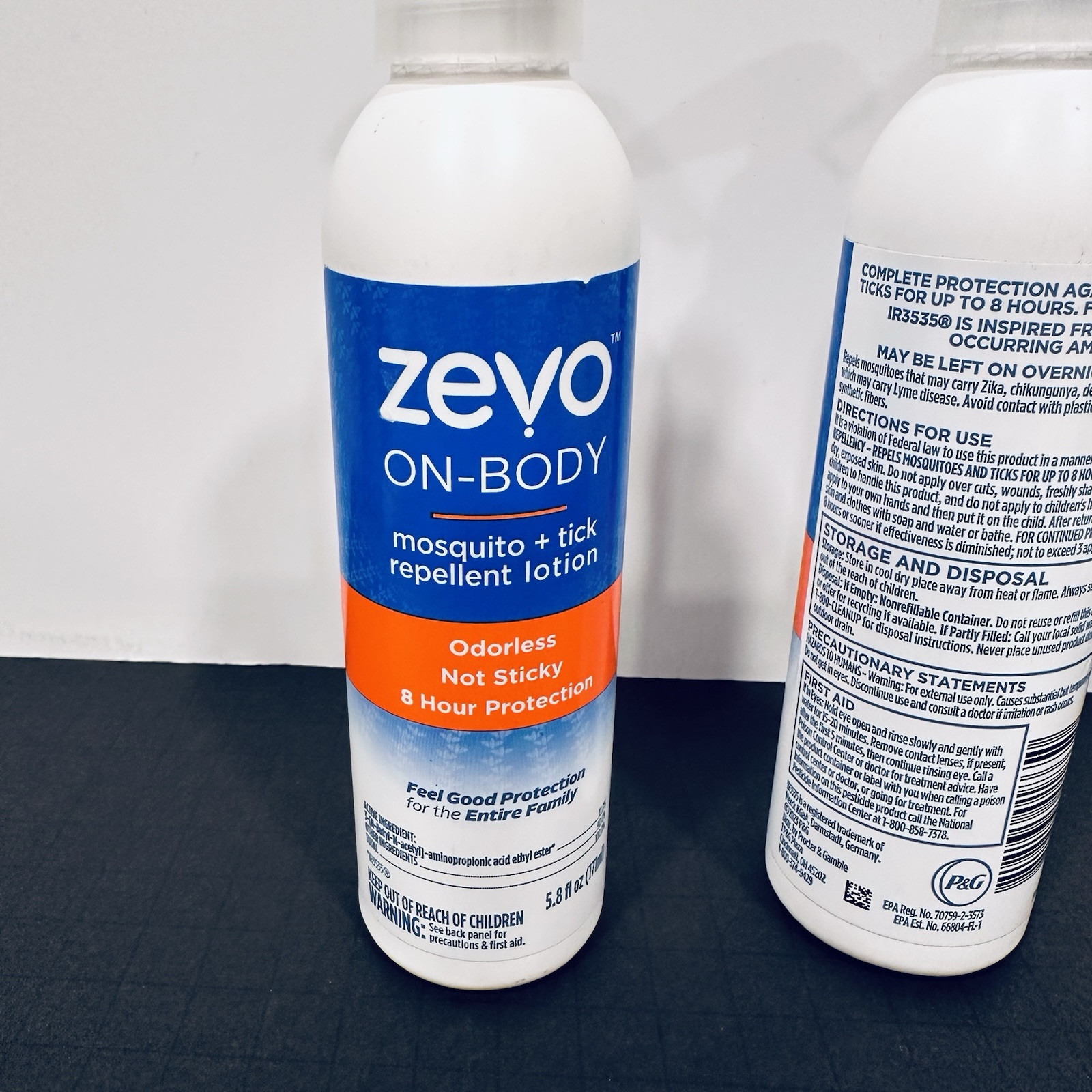 Zevo On Body Mosquito + Tick repellent Lotion 5.8 fl. oz 2 Bottles