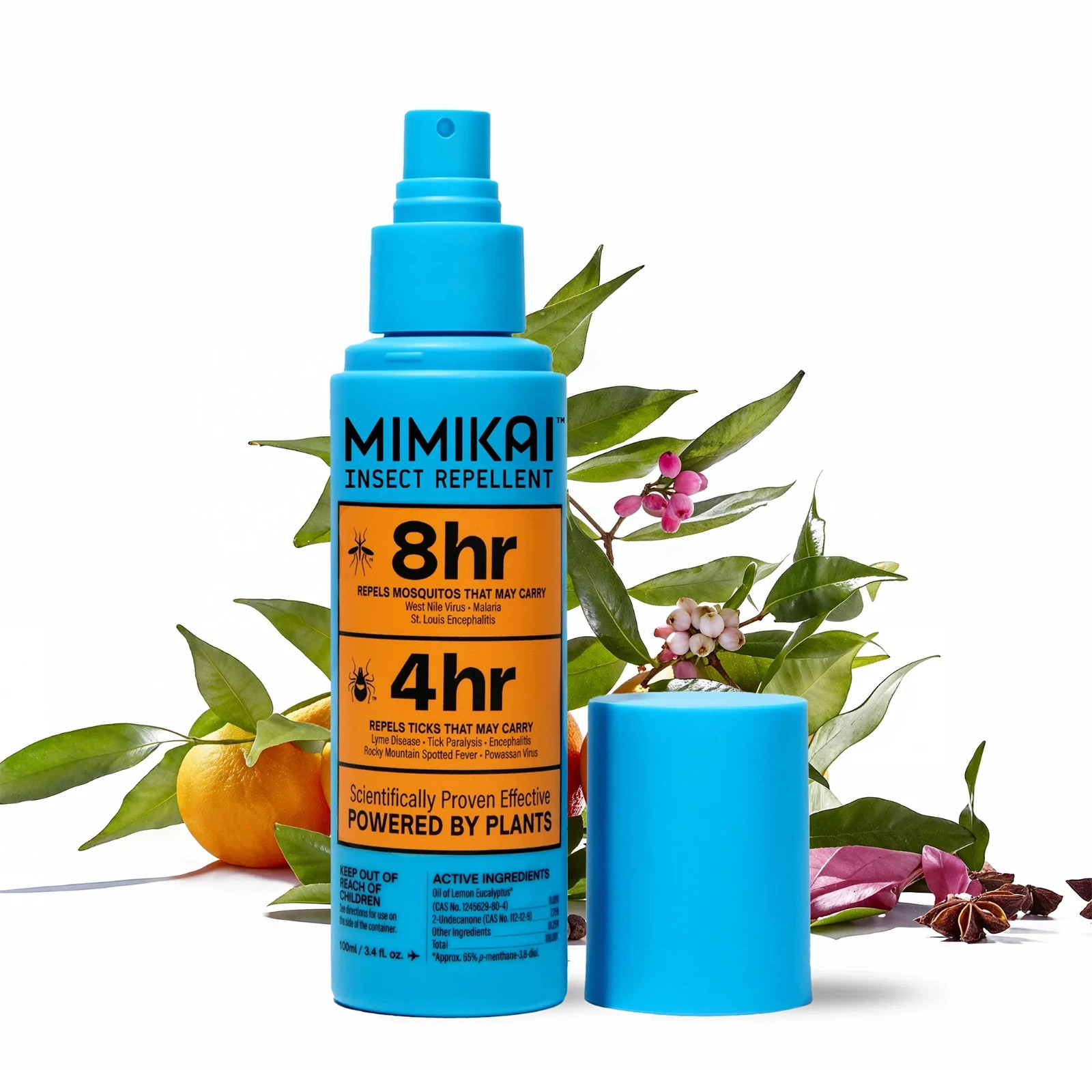 Mimikai Mosquito & Tick Insect Repellent Spray 3.4 oz DEET-Free Made in USA NEW