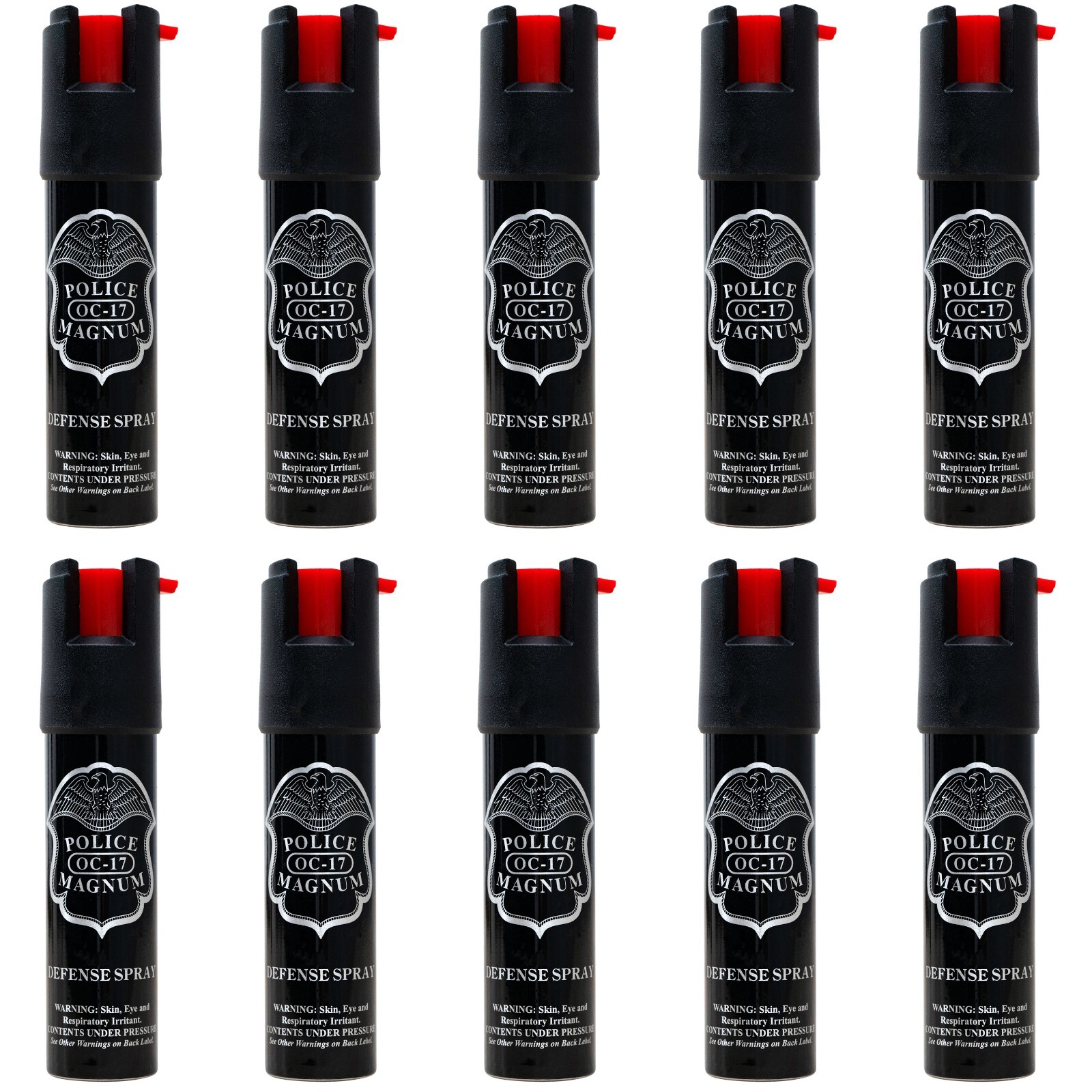 10 Bulk Police Magnum pepper spray .75oz unit twist lock self defense protection