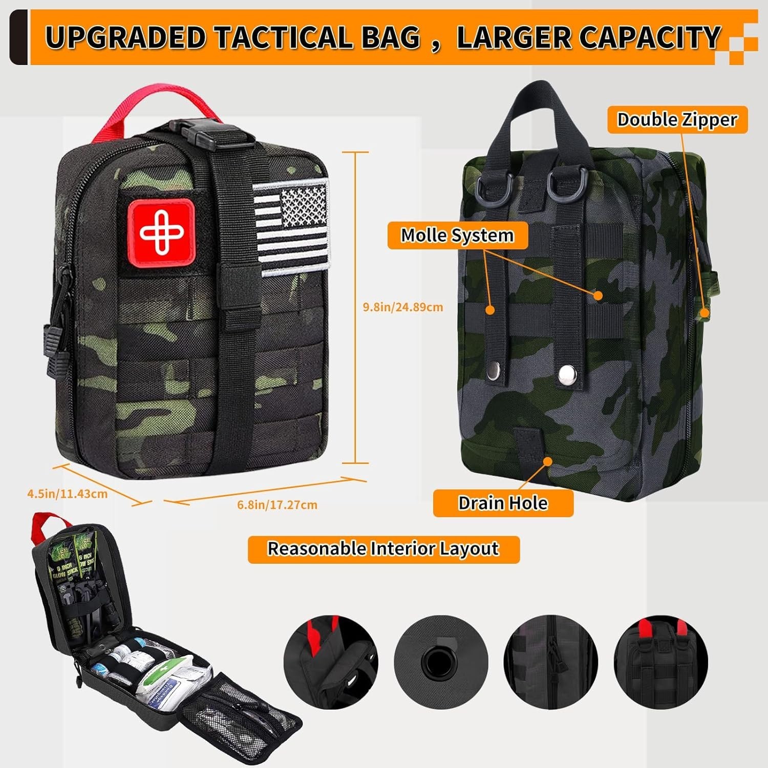 Survival Kit, Gifts for Men Women Teen Boys, 252 Pcs Survival Gear and Equipment
