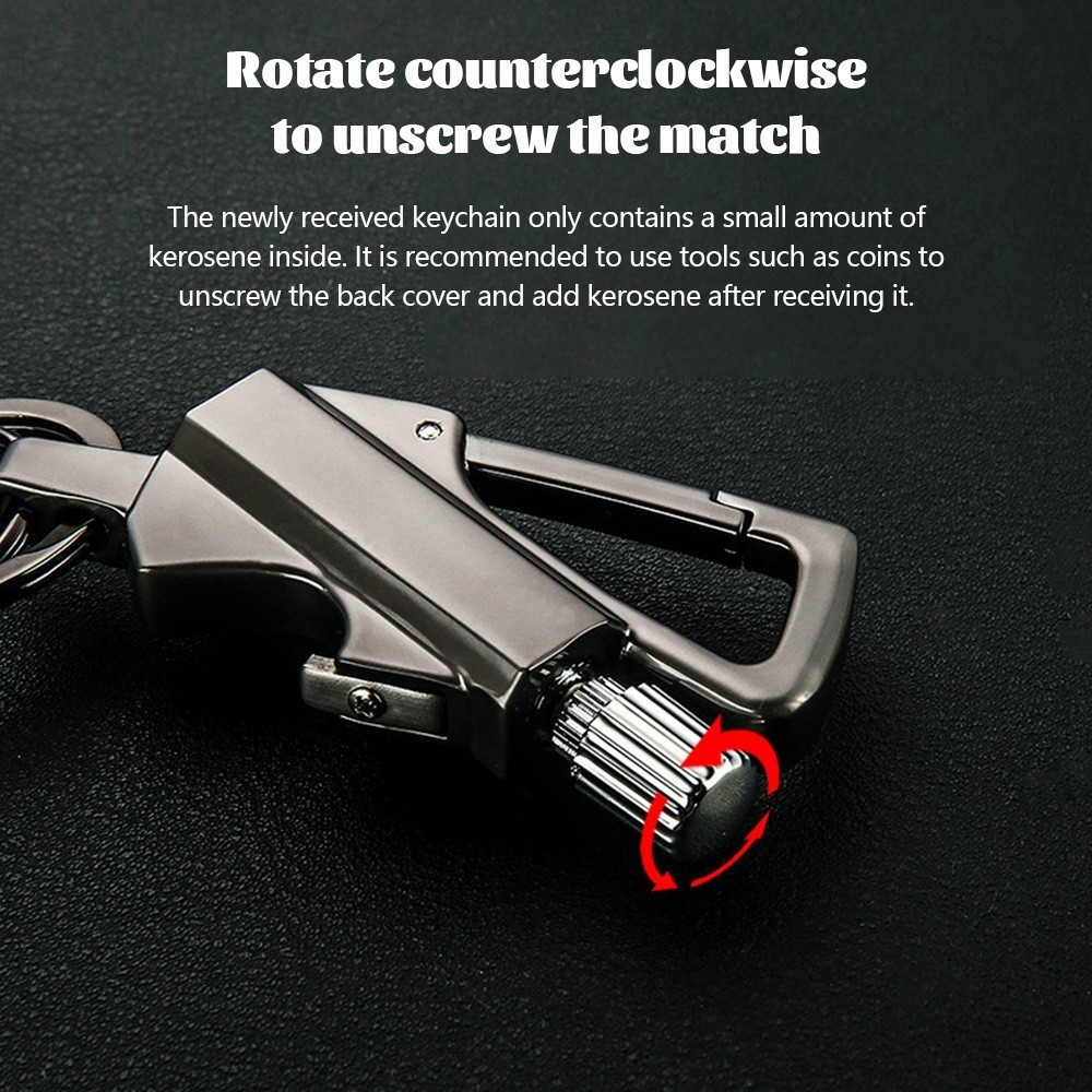 1-3Pack Permanent Match Infinity Lighter with Multitool Keychain Bottle Opener _