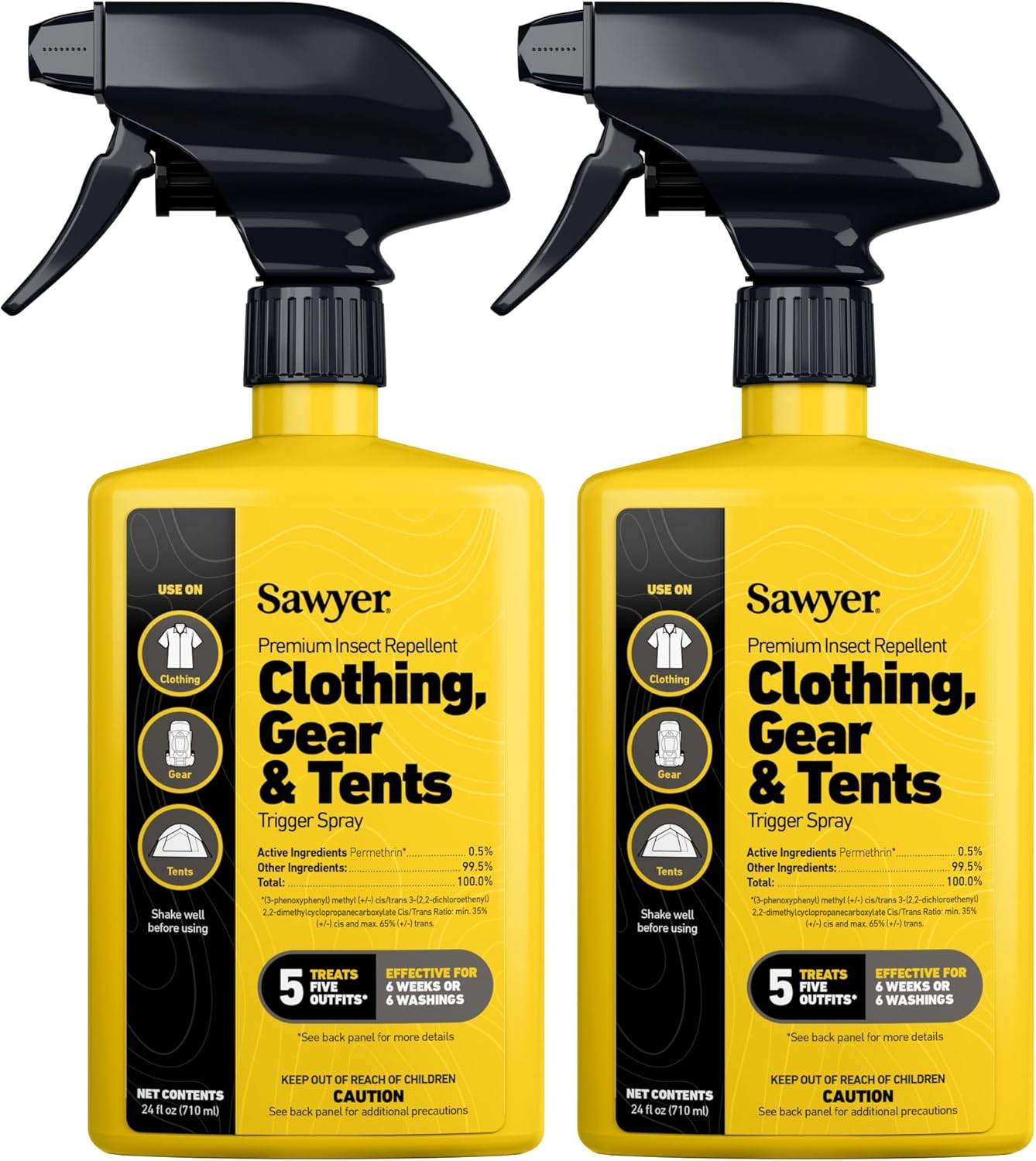 Sawyer Products Premium Insect Repellent for Clothing, 24 oz 2 Pk Gear & Tents,