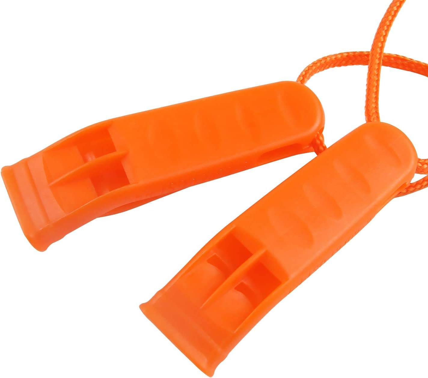 10 Pcs Safety Whistle Marine Whistle Plastic Whistles with Lanyard for Emergency