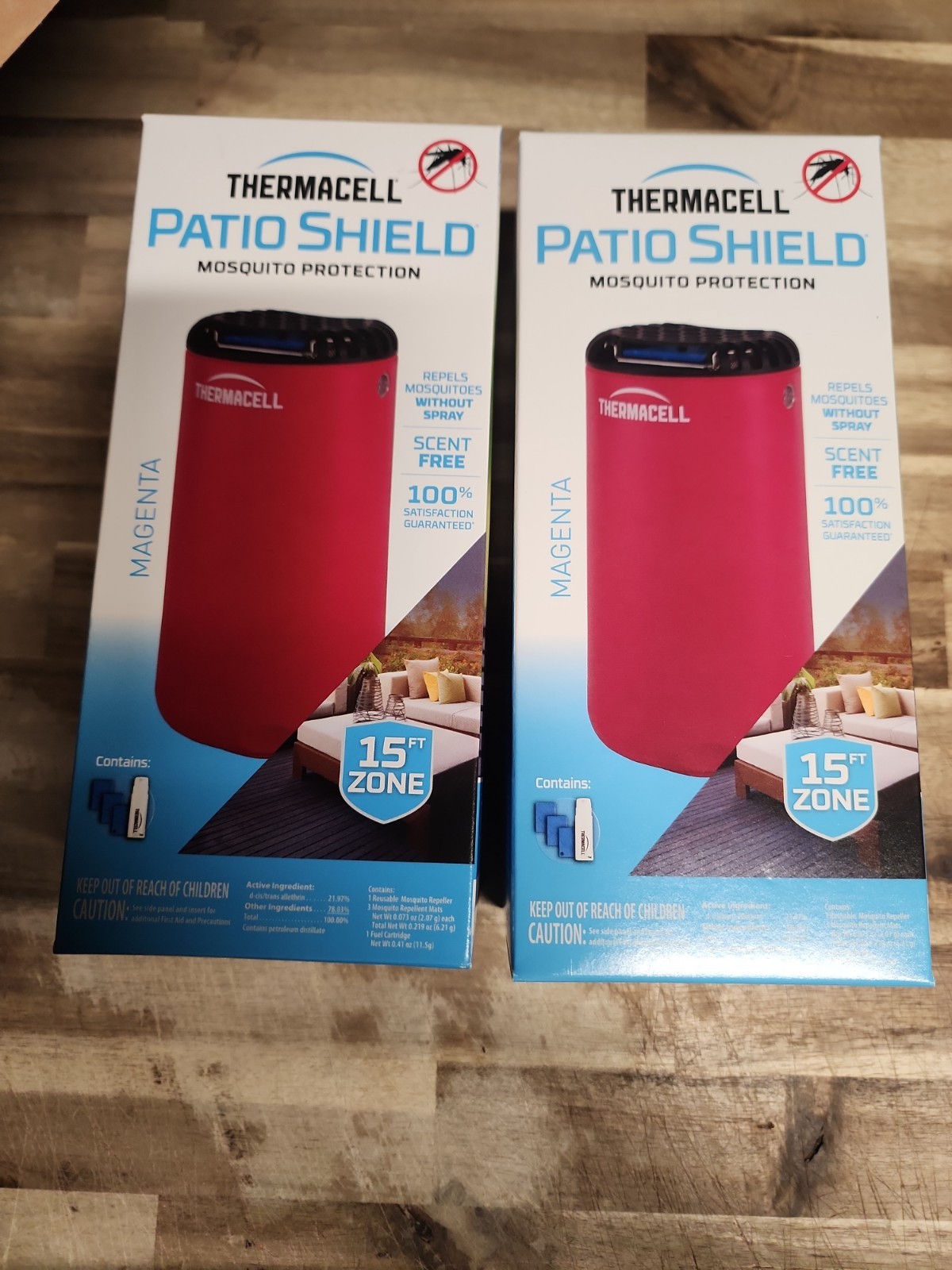 2 Pack Thermacell® Patio Shield® Mosquito Repeller Magenta