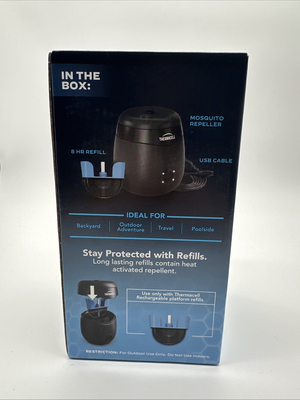 Thermacell E55 Rechargeable Mosquito Repellent 8‑Hour Refill Black