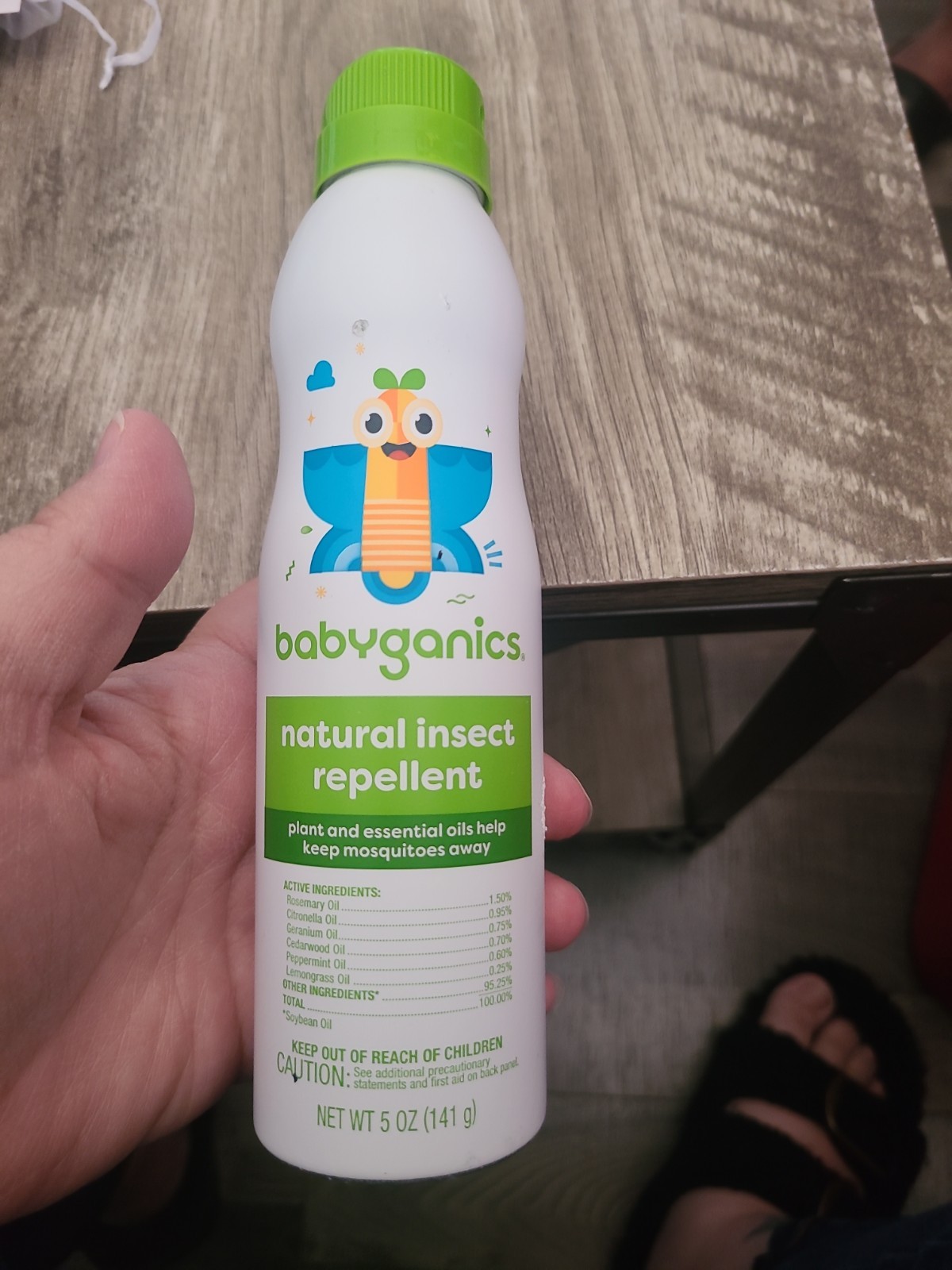 Babyganics Natural Insect Repellent Deet Free Plant and Essential Oils 5 fl Oz .