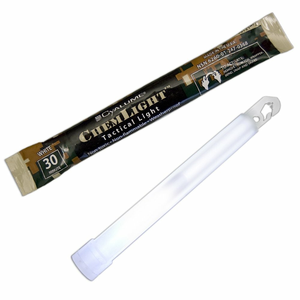 Lot 10 Cyalume White 6″ High Intensity Light Sticks Prepper EMP SURVIVAL EX 2024
