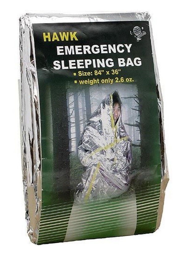 Emergency Sleeping Bag Mylar Insulated Heat Light Weight 84×36 Inch
