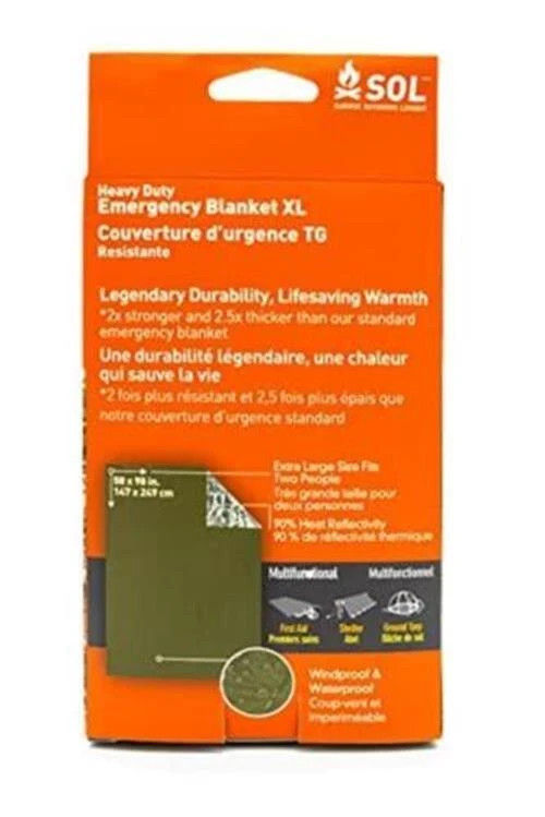 Survive Outdoors Longer Heavy Duty Emergency Blanket, 5 x 8 ft