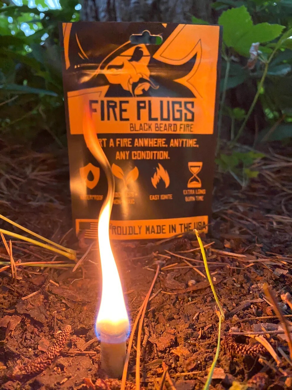 Black Beard Fire Plugs Fire Starter – Fire Starting Tinder – Made in the USA