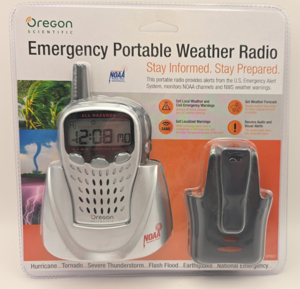 Oregon Scientific Emergency Portable Weather Radio WR601 New Sealed