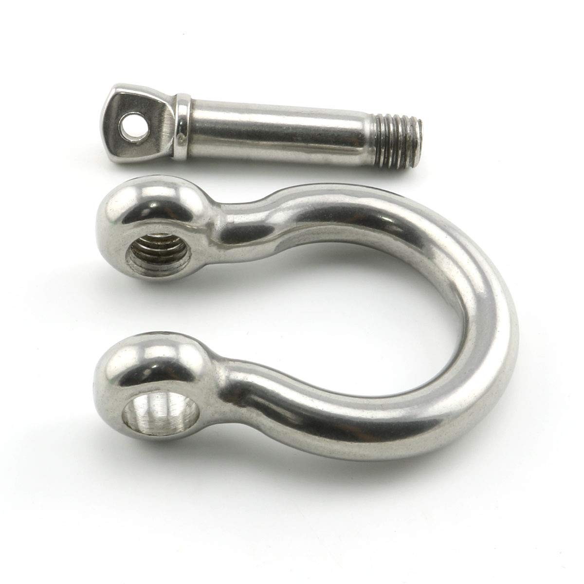 1/2 Inch 12mm Screw Pin Anchor Shackle Stainless Steel Heavy Duty Bow Shape L…