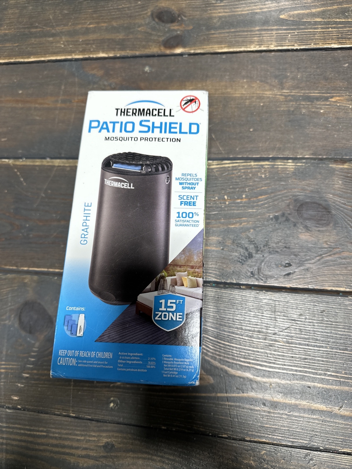 Thermacell Patio Shield Mosquito Protection Graphite Repellent Refillable Device